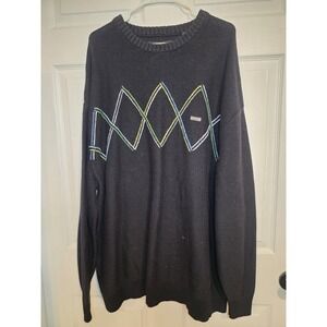 Enyce Clothing Co Mens Argyle Crew Neck Sweater Long Sleeves Acrylic Wool 4xl